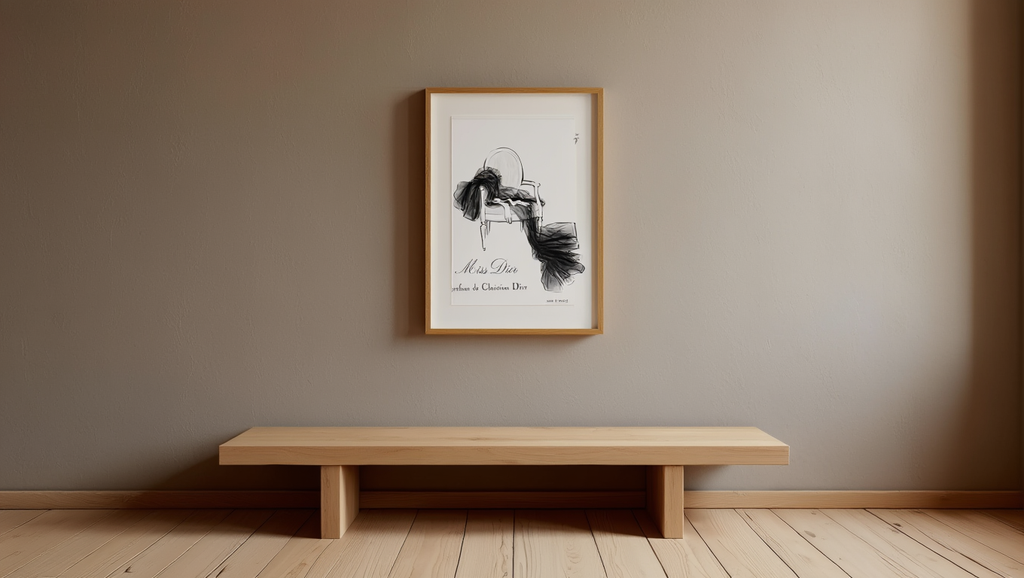 Vintage 'Miss Dior ' Illustration Poster