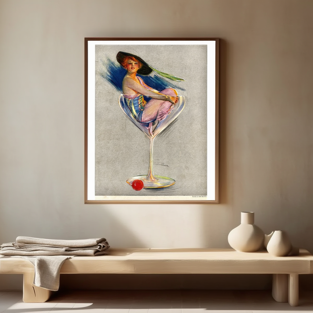 Vintage Acrobat Pin-Up – Retro Circus Poster Print | Classic Pin-Up Wall Art