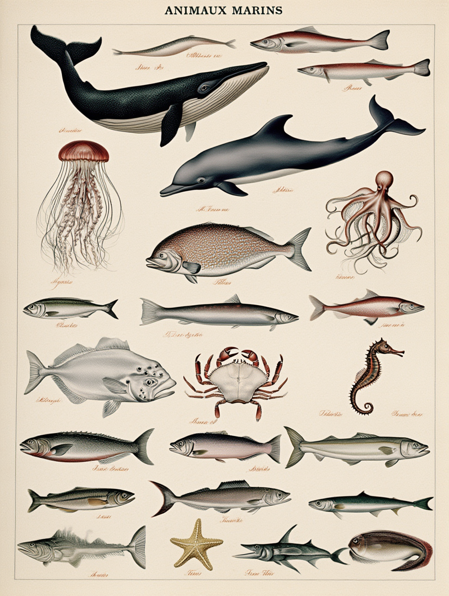 Adolphe Millot – Vintage Wildlife Trio