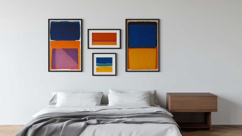 Rothko Abstract – Living Room Set of 4 Modern Prints