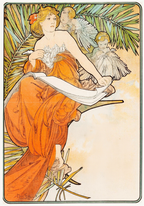Alphonse Mucha - The West End Review Poster - Hakyarts