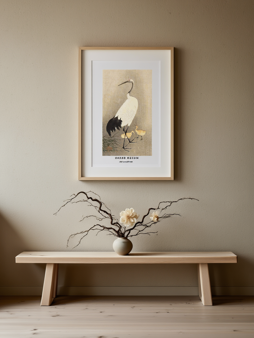 Red-Crowned Crane – Ohara Koson (Early 20th Century) | Japanese Woodblock Art Print