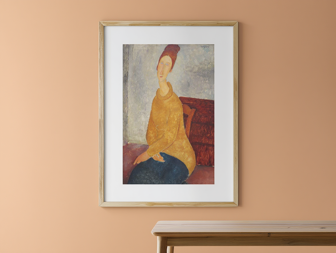 Amedeo Modigliani - Jeanne Hébuterne in Yellow Sweater Poster