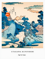 Utagawa Kuniyoshi – Fuji No Yukei plakat – Ikonisk Ukiyo-e japansk kunsttryk