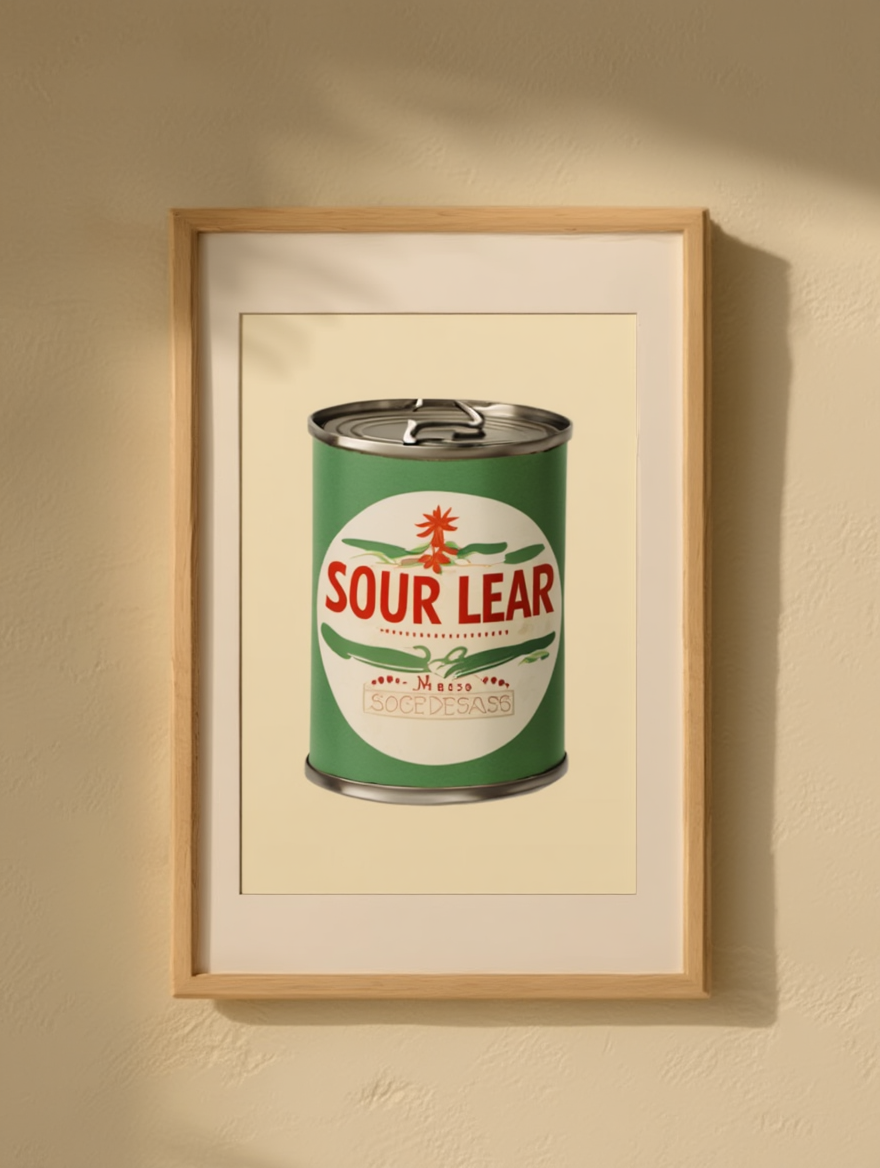 4 Retro Canned Food Posters – Vintage Kitchen Wall Art Prints