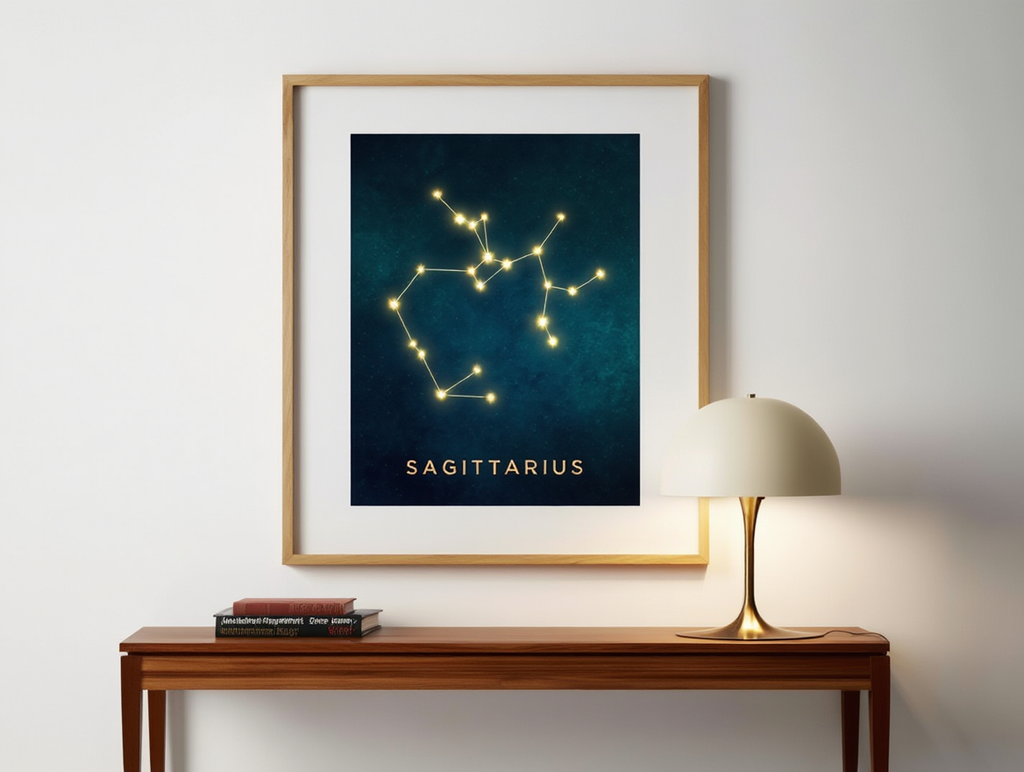Star Sign Sagittarius Poster | Personal Zodiac Wall Art Print