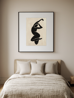 Dancing Shadow Poster - Minimal Abstract Wall Art Print