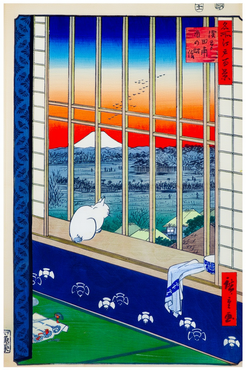 Set of 4 Kobayashi Kiyochika, Utagawa Hiroshige II & Auguste Racinet Prints – Japanese & Decorative Art Collection - Hakyarts