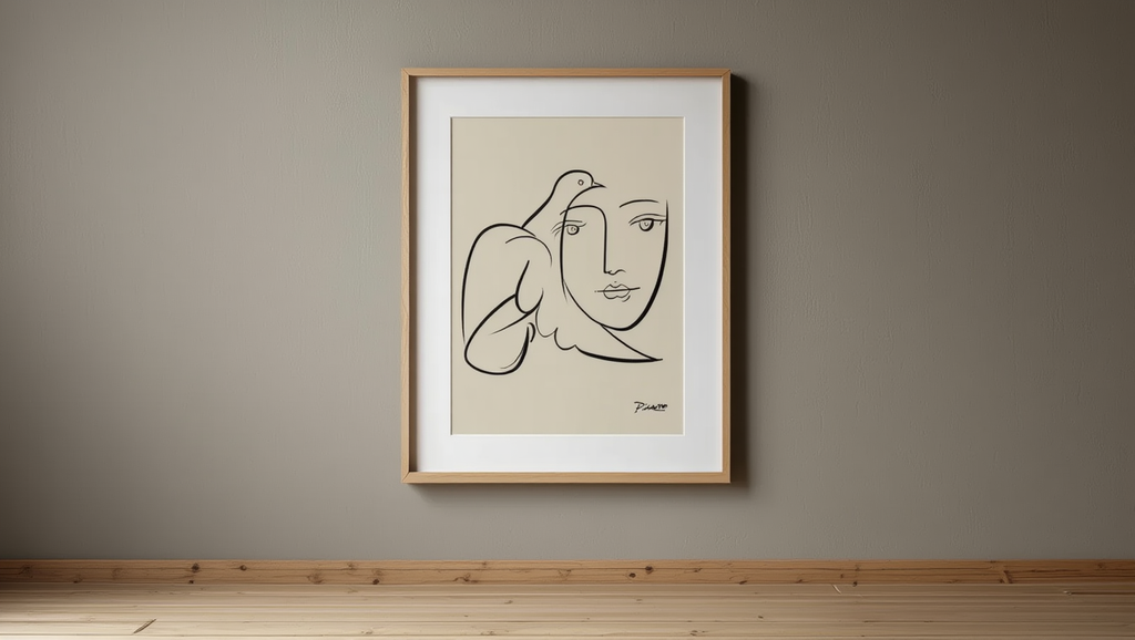 Woman with Dove – Pablo Picasso (1955) | Modern Art Print