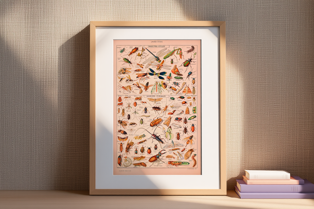 Adolphe Millot - Insectes III Poster