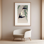 Swallow in Flight – Ohara Koson Poster | Japanese Nature Art Print - Hakyarts