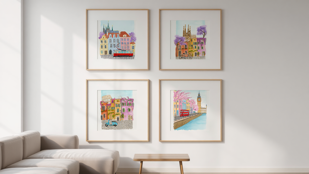 Weekend Getaway Collection – 4 Travel City Illustrations
