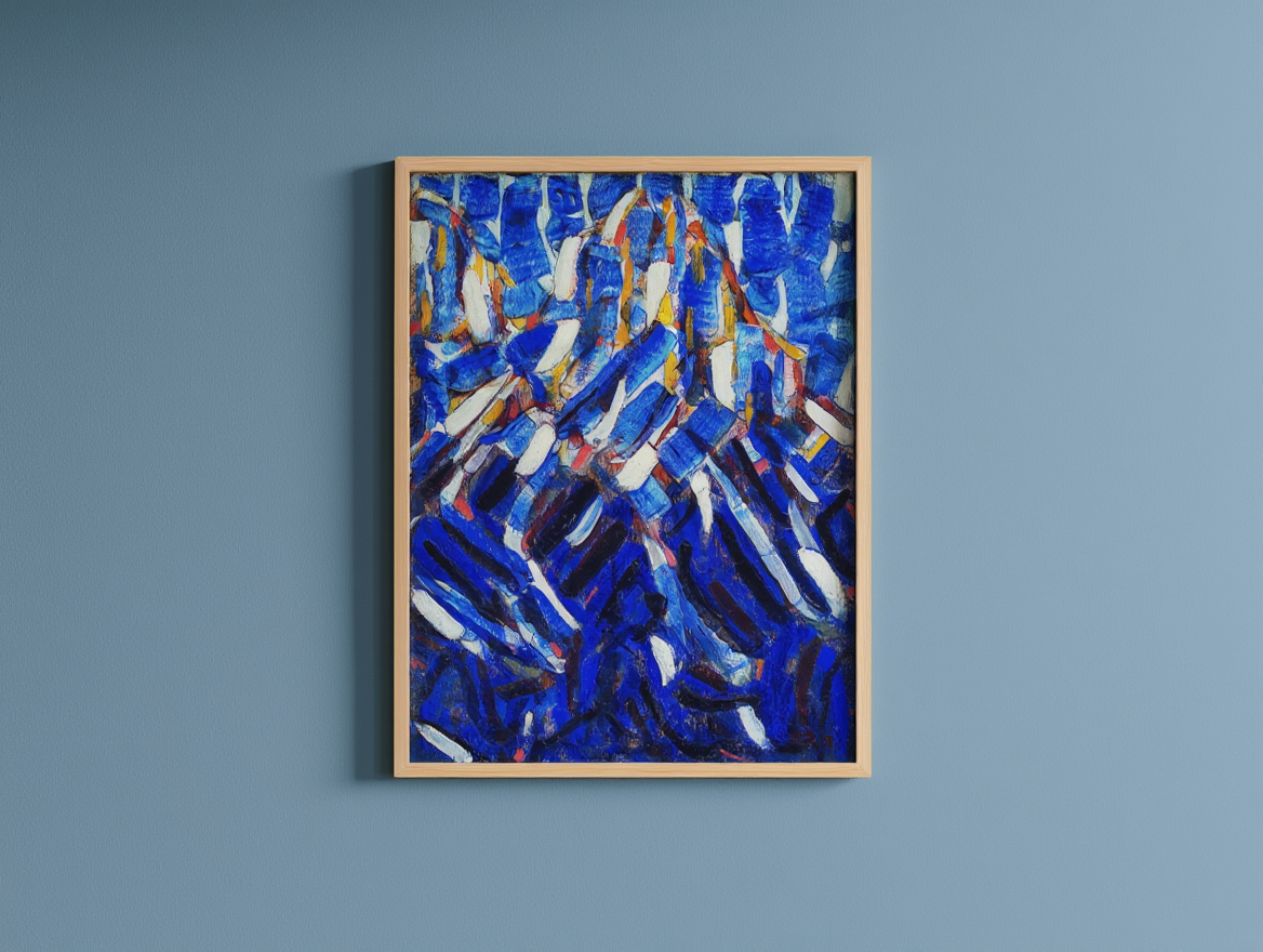 Christian Rohlfs Poster - Abstraction 'The Blue Mountain' Poster