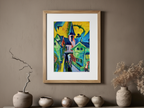 Königstein with Red Church – Ernst Ludwig Kirchner Poster | Expressionist Landscape & Architectural Art Print - Hakyarts