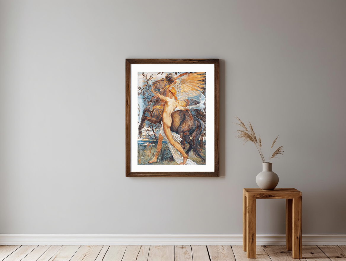 Pegasus by Walter Crane, 1889 – Mythical Symbolist Art Print