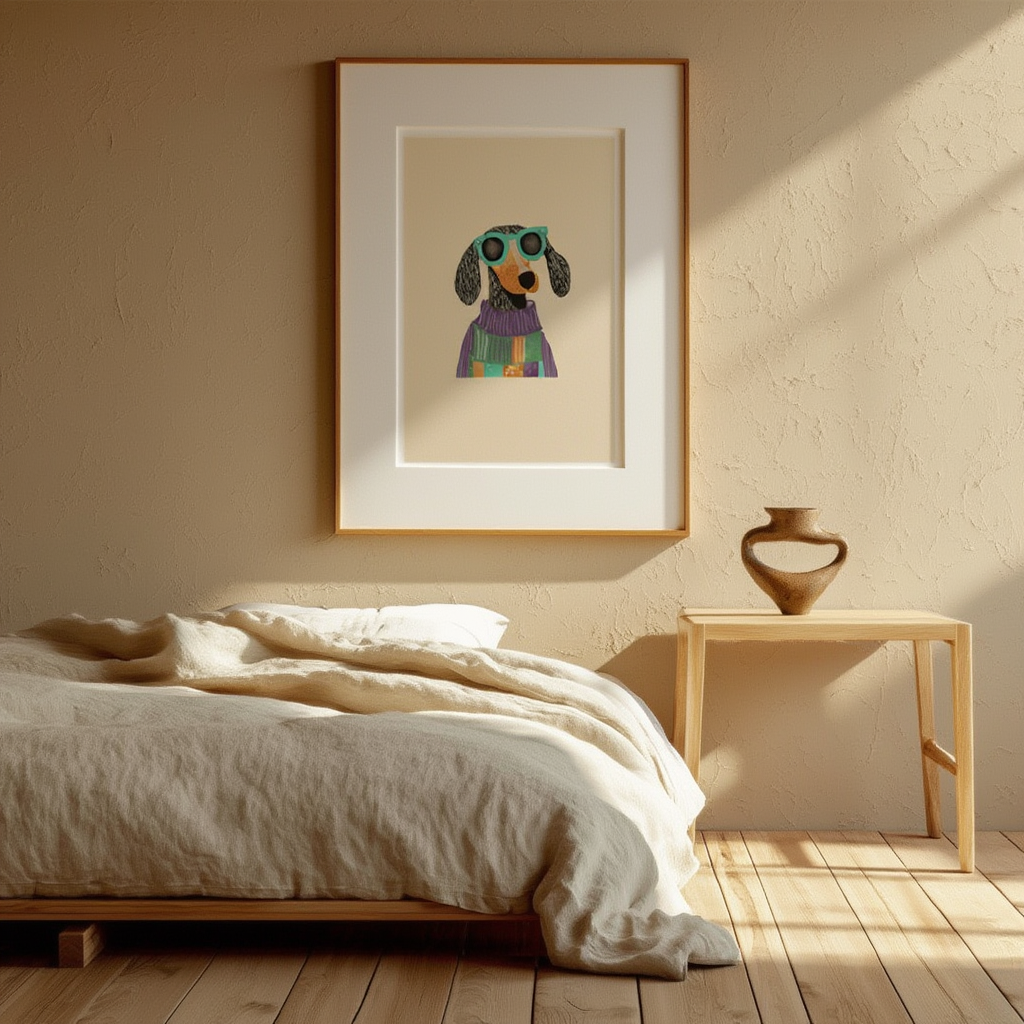 Golden Gaze — Beagle Illustration Print