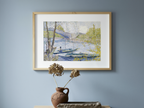 Fishing in Spring – Vincent van Gogh Poster | Post-Impressionist Nature & Landscape Art Print