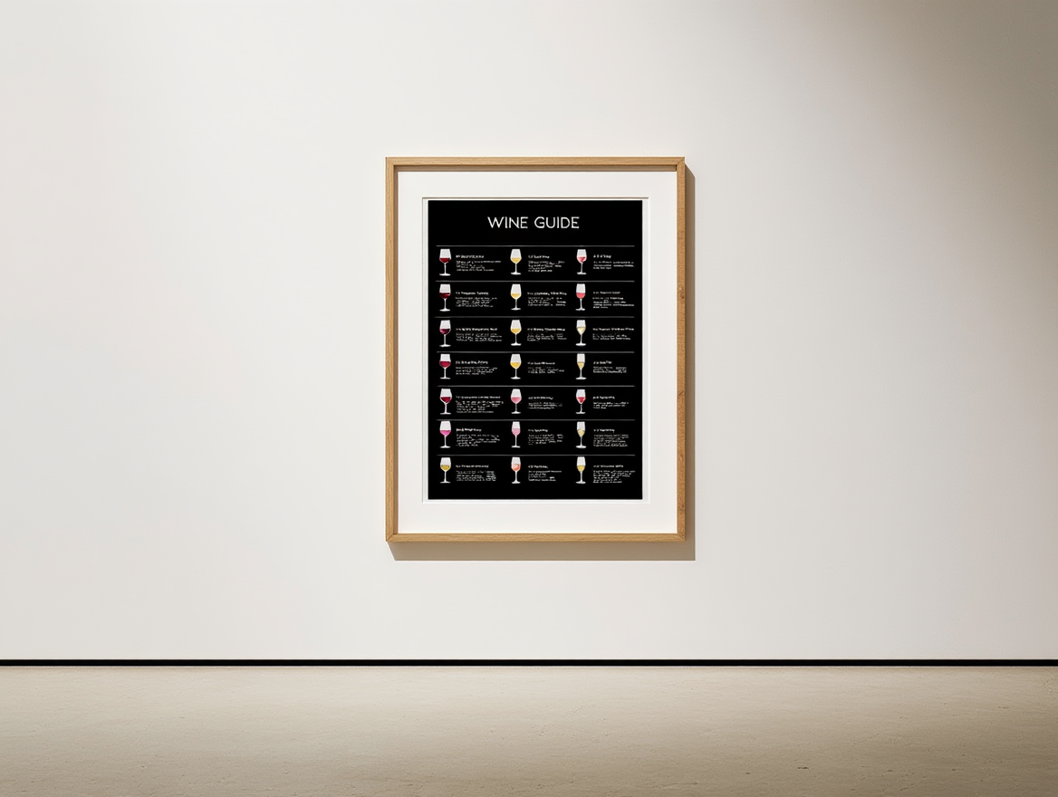 Wine Guide Poster – Illustrated Wall Art for Wine Lovers
