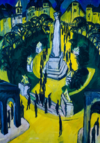Belle-Alliance Platz in Berlin – Ernst Ludwig Kirchner Poster | Expressionist Urban & Cityscape Art Print - Hakyarts