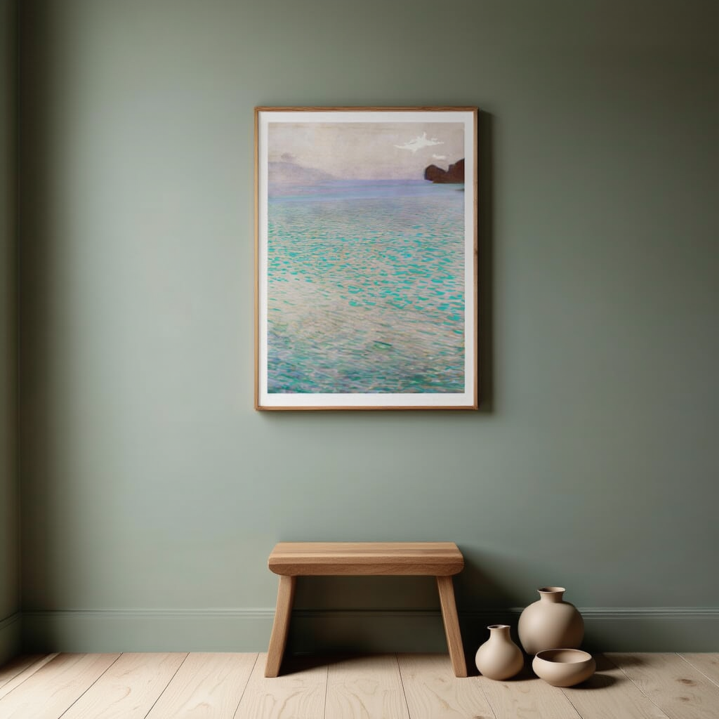 Gustav Klimt – On Lake Attersee Print (1900) – Iconic Symbolist Art Poster