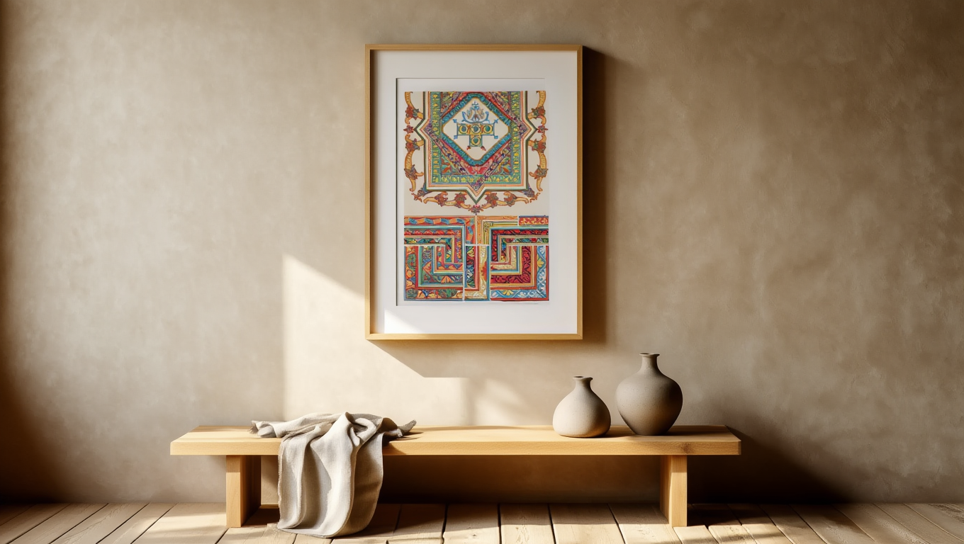 Auguste Racinet – Byzantin 3 Print – XVI Century Vintage Historical Art Poster