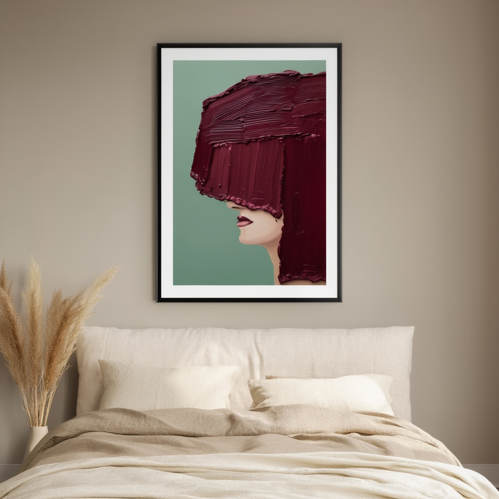 Woman with Bob – Minimalist Figurative Art Print for Contemporary Interiors