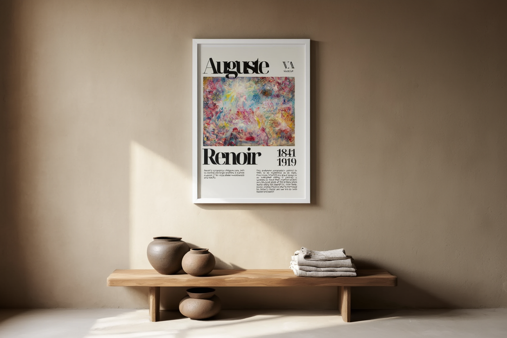 Vintage Auguste Renoir kunstudstillingsplakat – Klassisk museumstryk