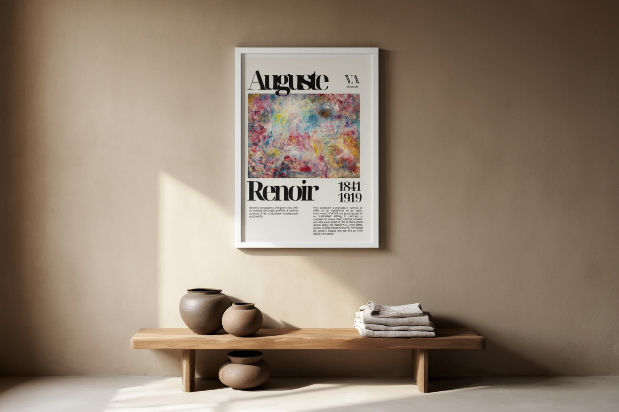 Vintage Auguste Renoir Art Exhibition Poster – Classic Museum Print