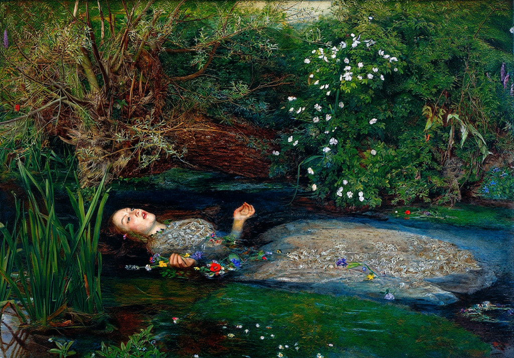 Canvas Print Ophelia by John Everett Millais – Pre-Raphaelite Masterpiece Art
