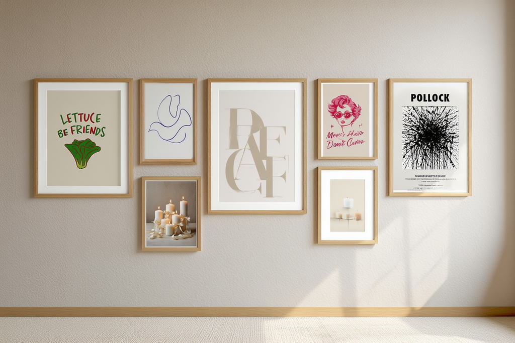 Modern Neutral Home Decor – 6 Prints | Minimalist Wall Art for Living Room, Bedroom & Office