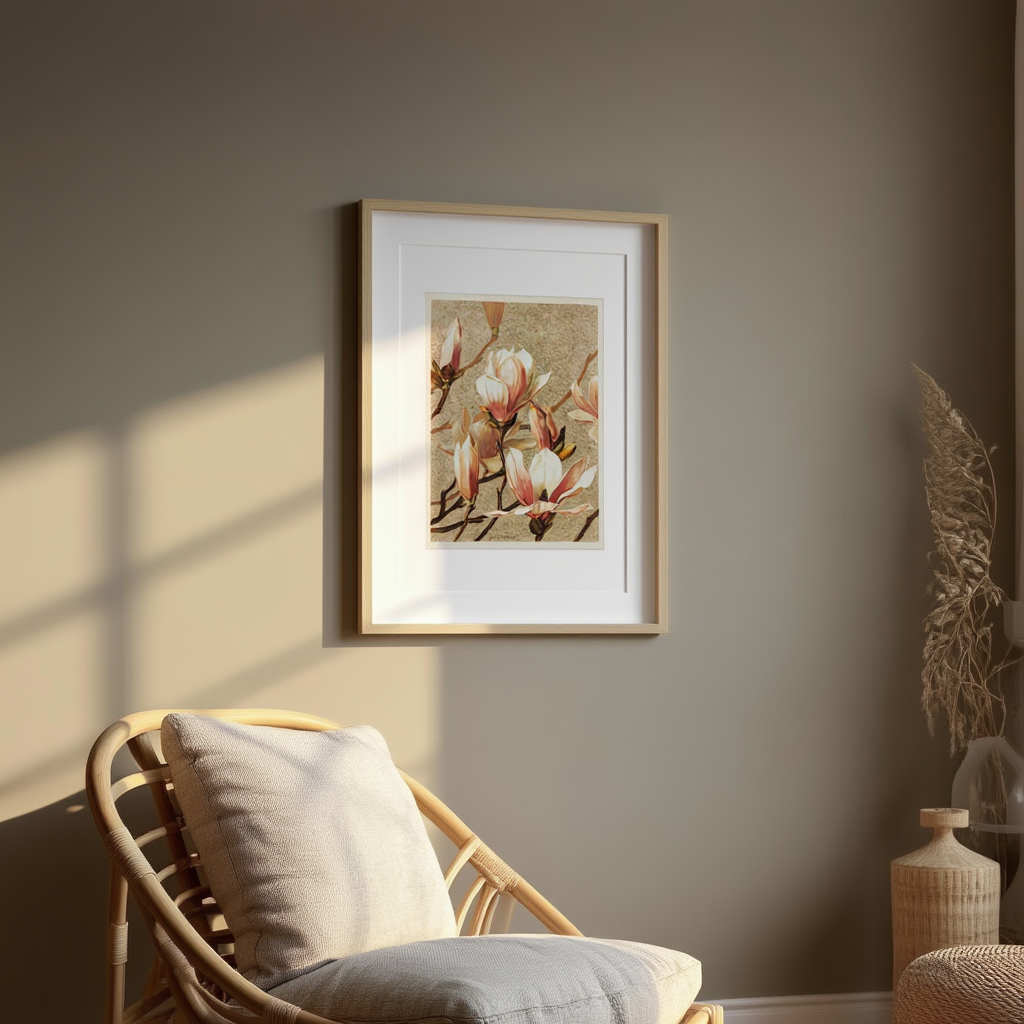 Magnolia by Louis Prang & Co, 1886 – Vintage Botanical Art Print | Classic Floral Wall Decor