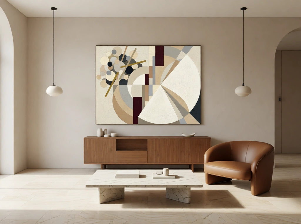 Canvas Print Geometric Abstract Circles | Contemporary Modern Wall Art