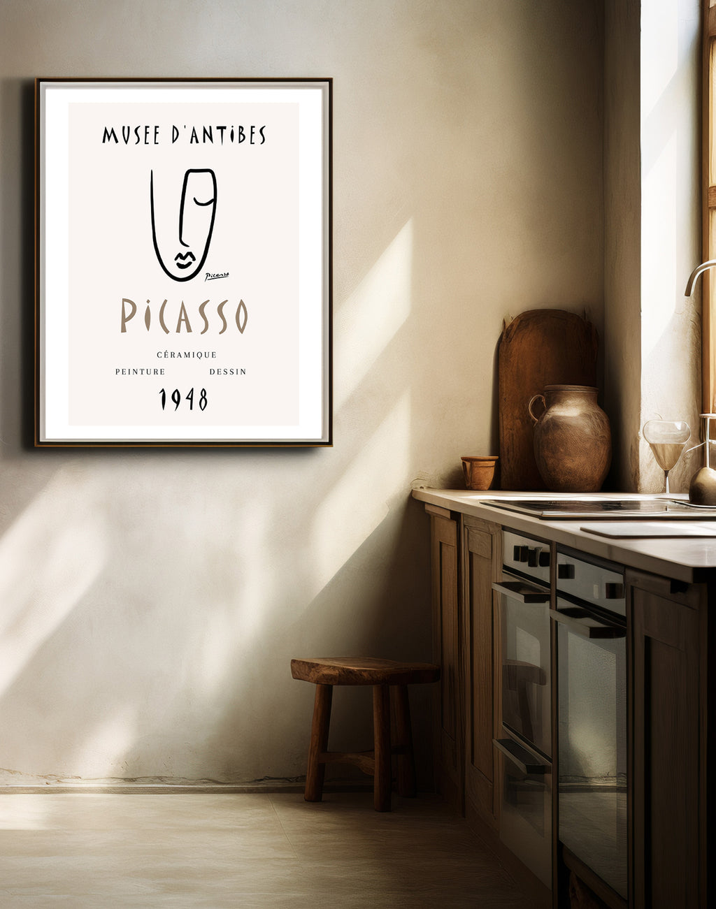 Minimalist White Vase Still Life Poster