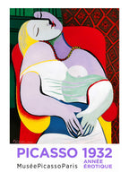 Set of 2 Flower Market Tulips & Musée Picasso Paris 1932 | Contemporary Floral & Art Exhibition Wall Art Prints