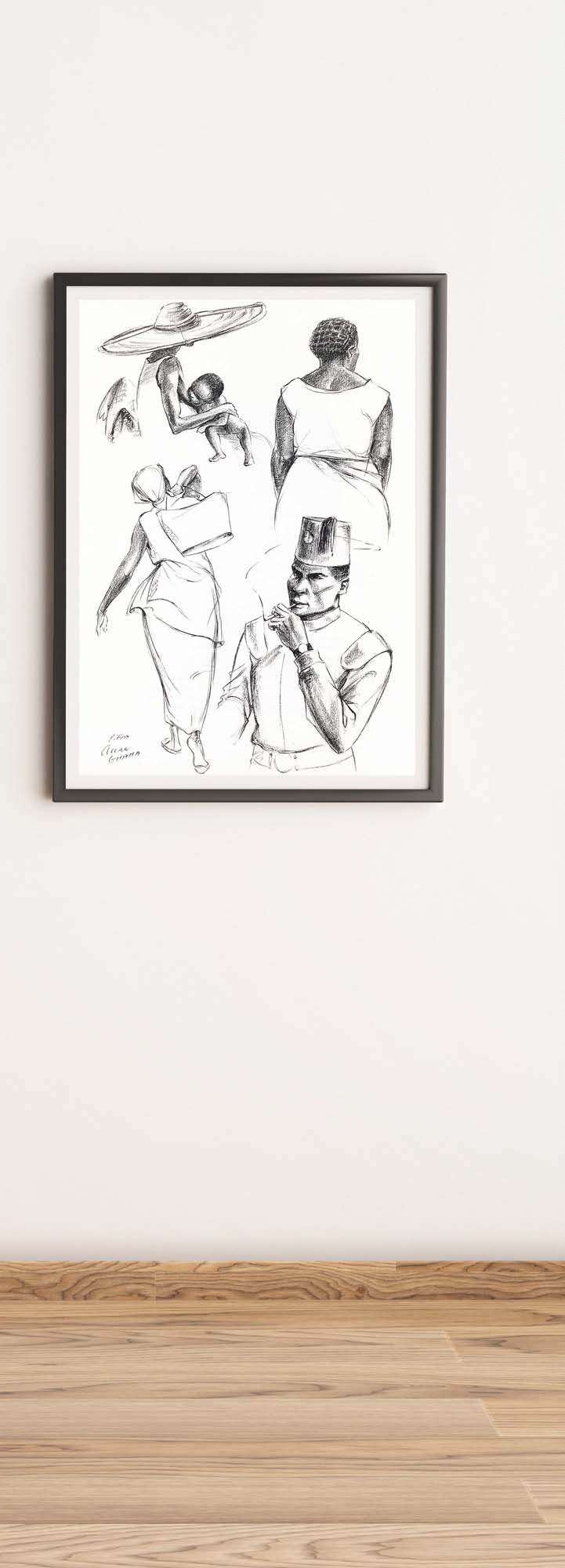 Elton Fax - West Africa Vignettes Pl.20 Poster - Hakyarts