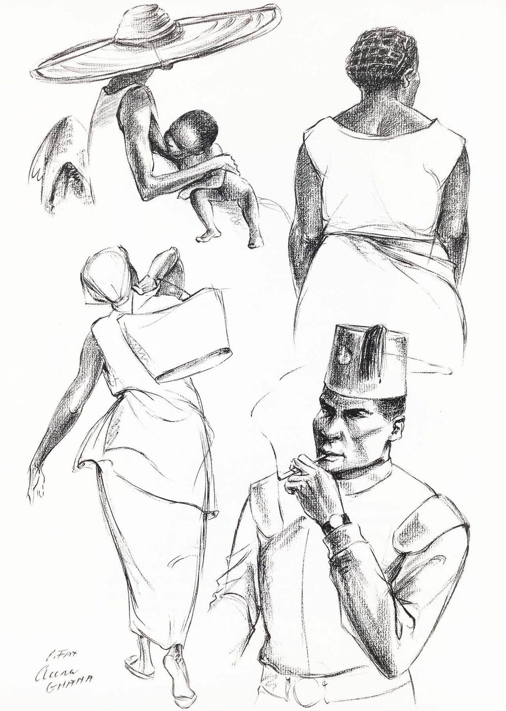 Elton Fax - West Africa Vignettes Pl.20 Poster - Hakyarts