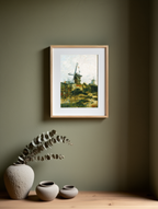 Le Moulin de Blute-Fin – Vincent van Gogh Poster | Post-Impressionist Landscape & Windmill Art Print