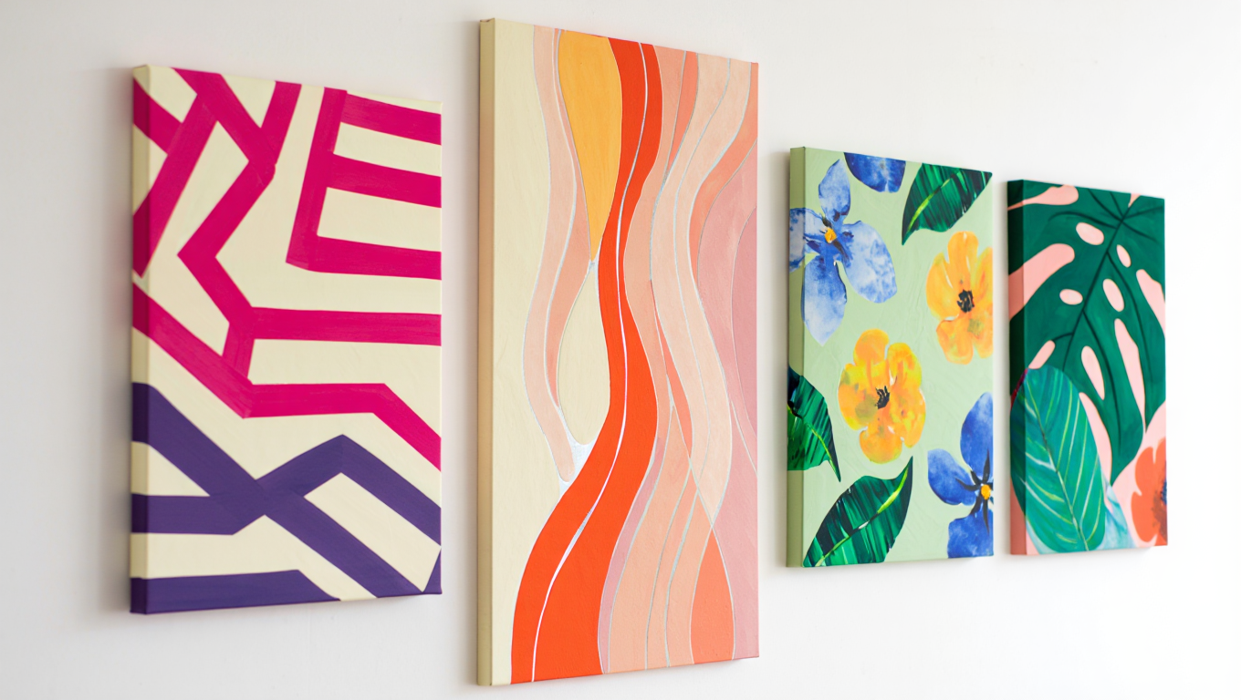 Vibrant Energy – Set of 4 Abstract Art Prints