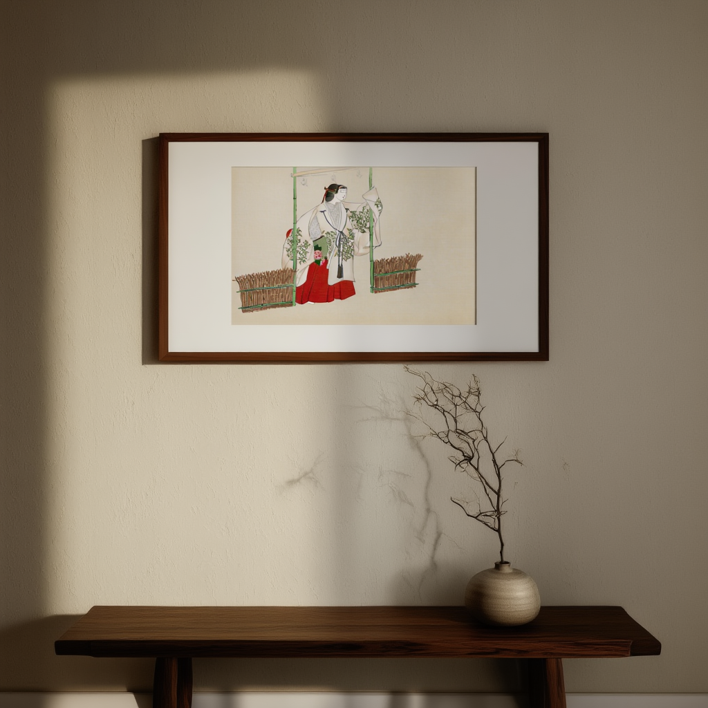 Kamisaka Sekka  - Masked man from Momoyogusa