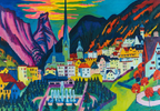 Davos in Summer – Ernst Ludwig Kirchner Poster | Expressionist Alpine Landscape Art Print - Hakyarts