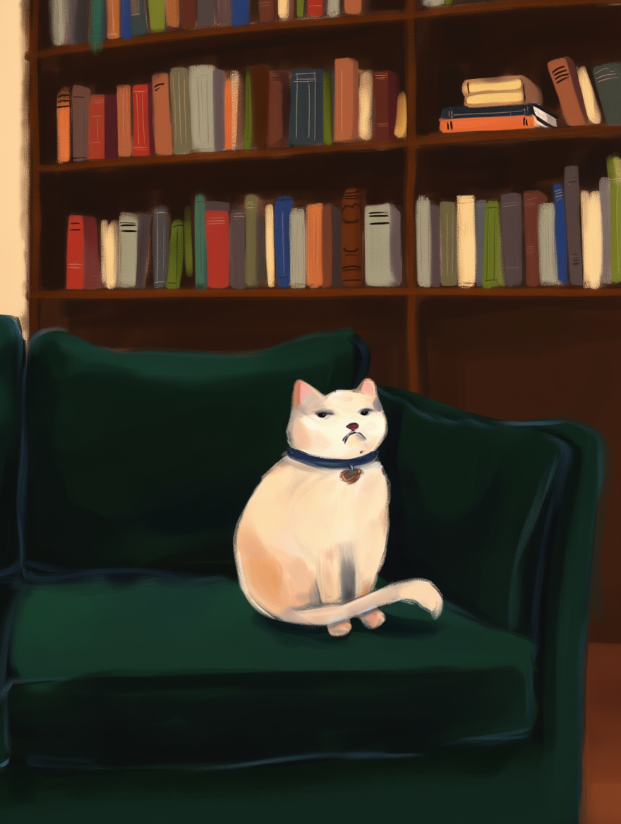 Eternal Scowl – Whimsical Grumpy Cat Poster