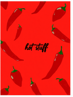 Red Spicy Peppers – Set of 4 Prints - Hakyarts