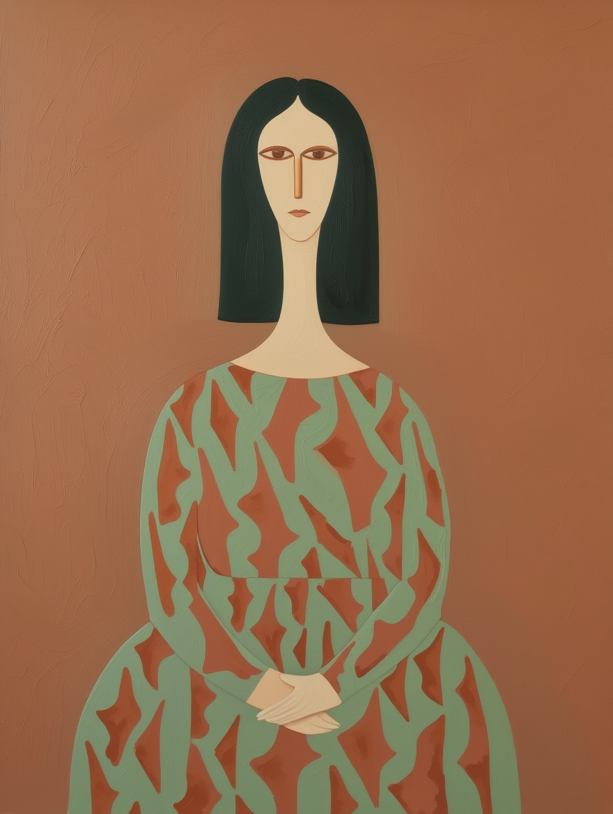 Modigliani Silhouettes – Expressionist Portrait Print