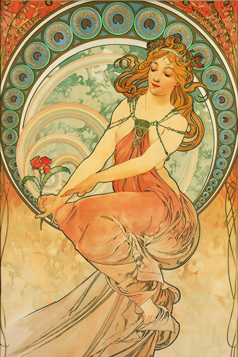 The Arts by Alphonse Mucha – Art Nouveau Poster Print