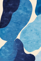 Set of 3 Art Prints – Bauhaus Blue Maximalist - Hakyarts
