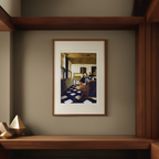 Lady at the Virginal with a Gentleman by Johannes Vermeer – Dutch Golden Age Figurative Art Print