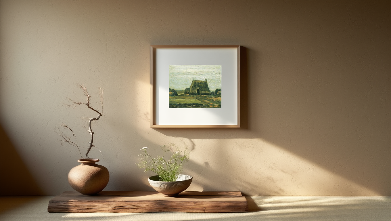 Vincent Van Gogh - Farm with Stacks of Peat