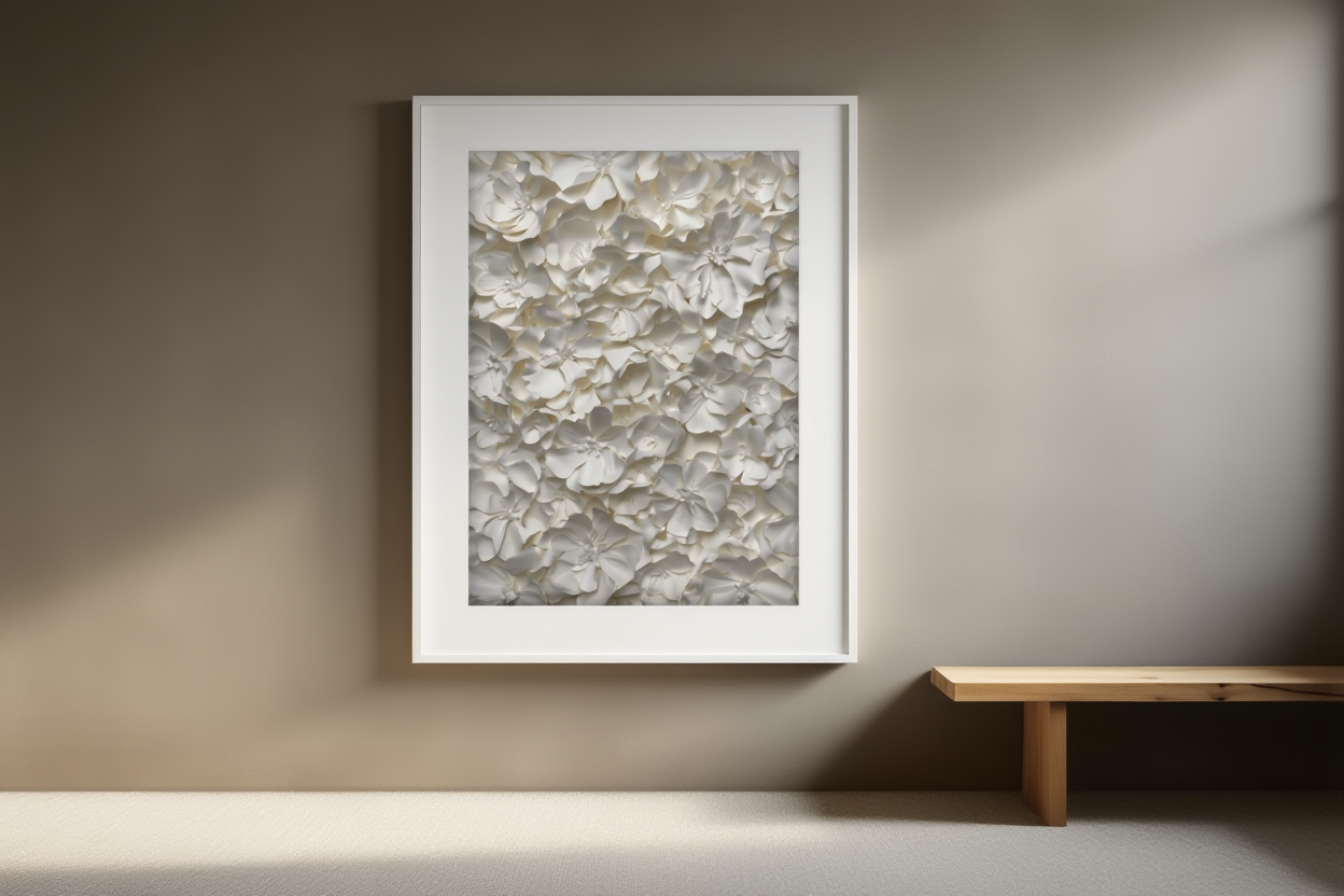 Floral Paper Texture – Botanical Pattern Wall Art