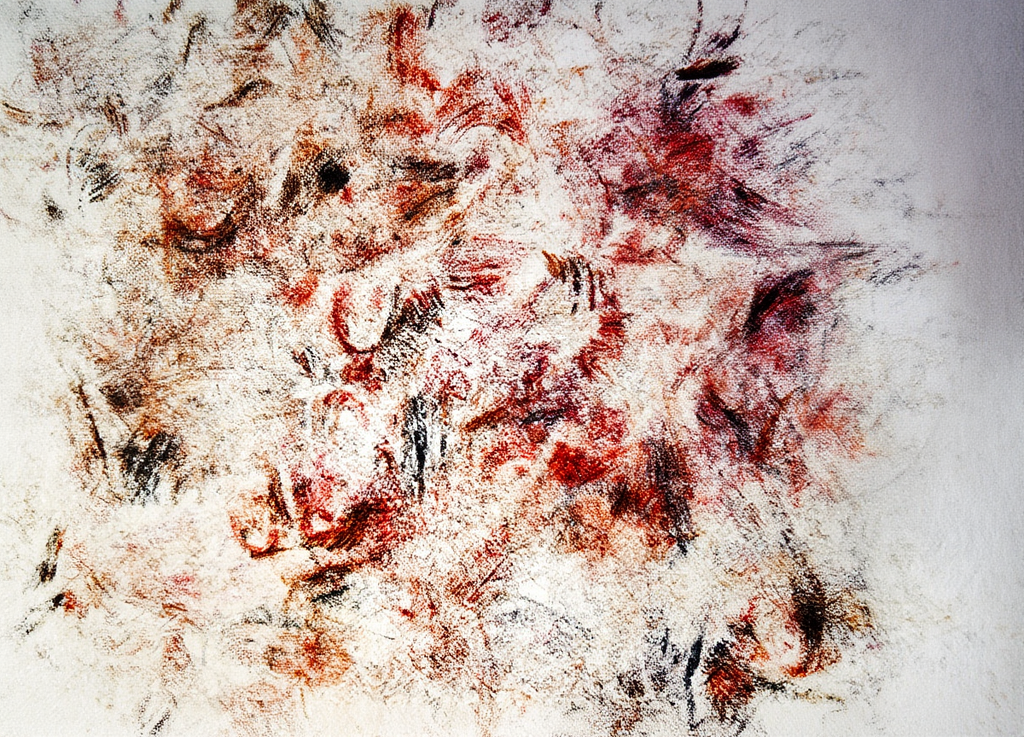 Jackson Pollock Inspired Abstract Grey Fog Poster