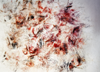 Jackson Pollock Inspired Abstract Grey Fog Poster - Hakyarts